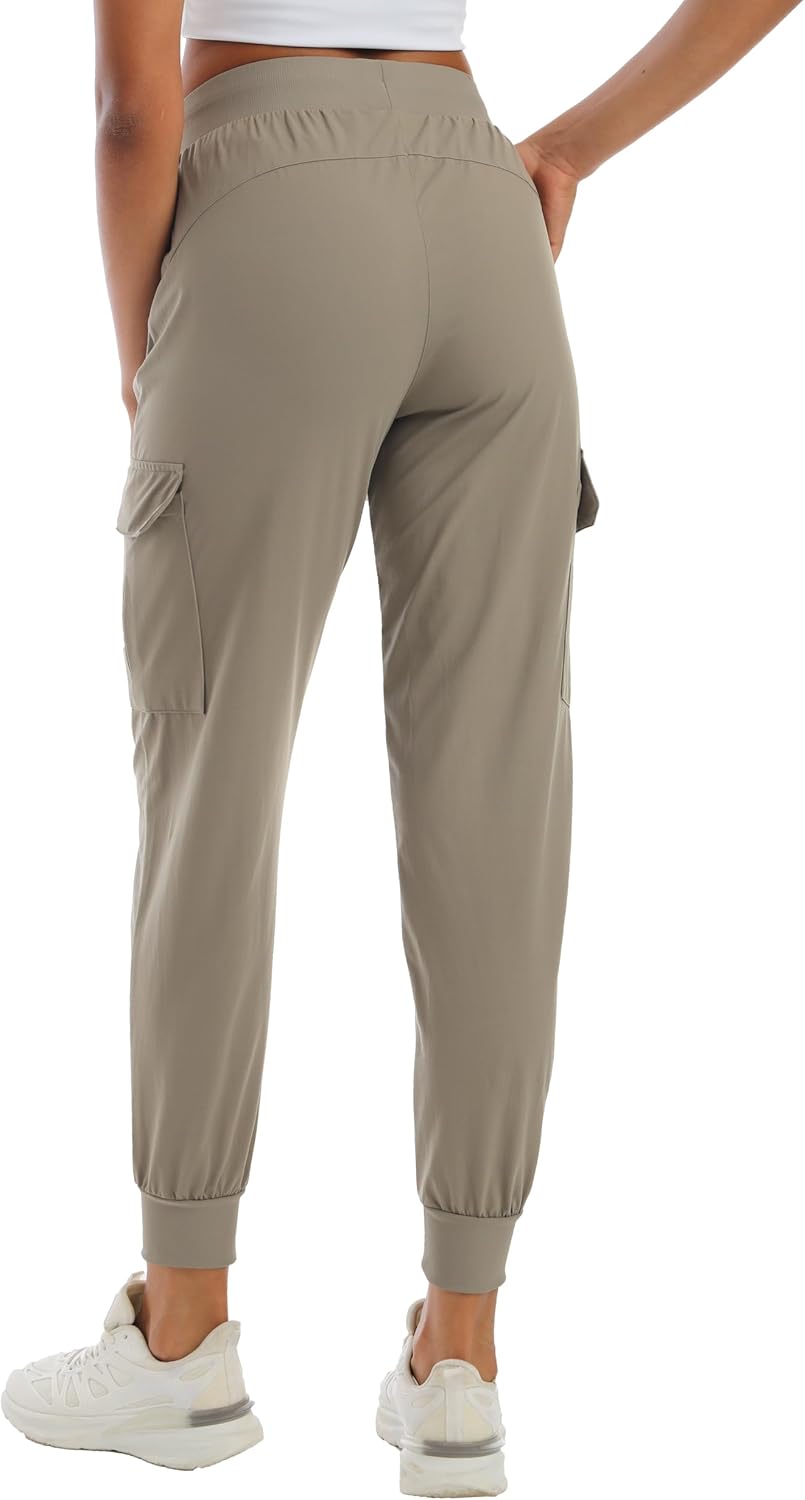 Kcutteyg Womens Water Resistant Hiking Pants with Pockets Quick Dry Soft Athletic Workout Joggers Pants for Camping Travel