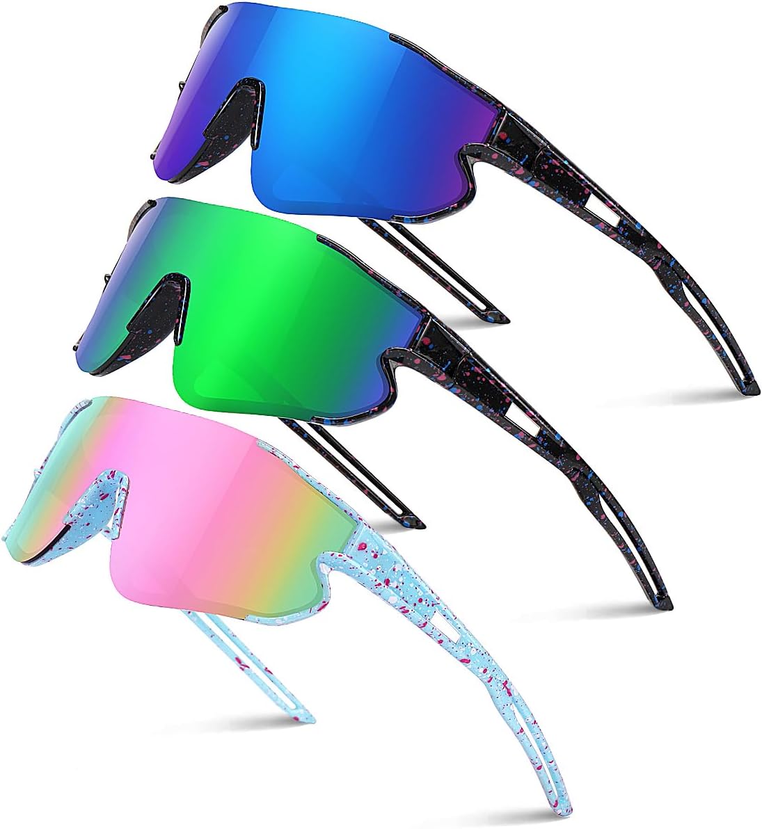 Kids Baseball Sunglasses for Boys Girls Youth Softball Cycling Sports Sunglasses UV400 Protection Age 5-12