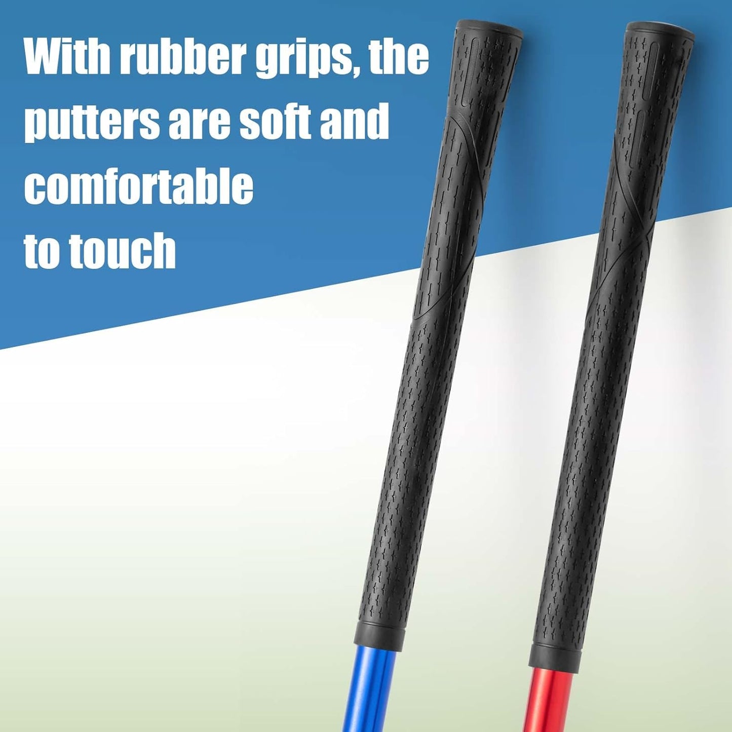 Lenwen 2 Pcs Golf Putter for Men Women Adjustable Length Two Way Putter Right or Left Handed Golfers Mini Golf Club with Practice Balls for Adults