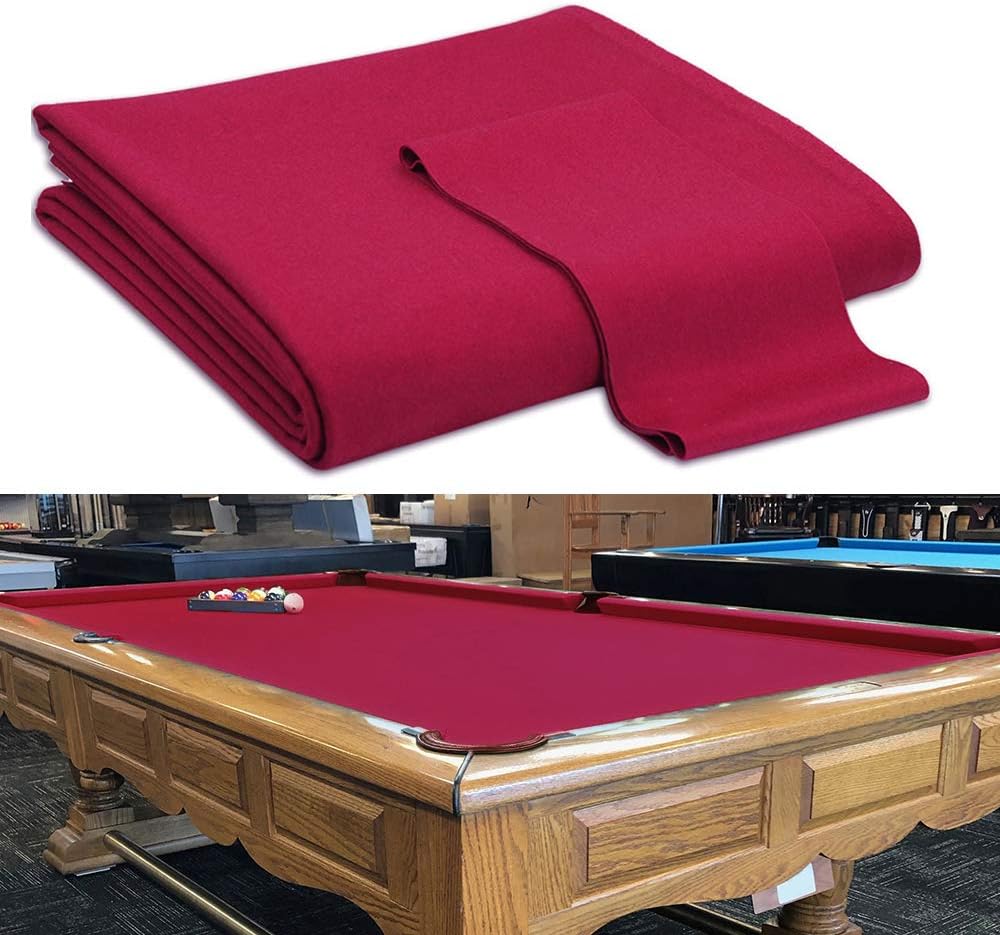 Boshen Worsted Blend Billiard Cloth Pool Table Felt Fast Speed for 7' 8' 9' Pool Table Pre Cut Bed & Rails