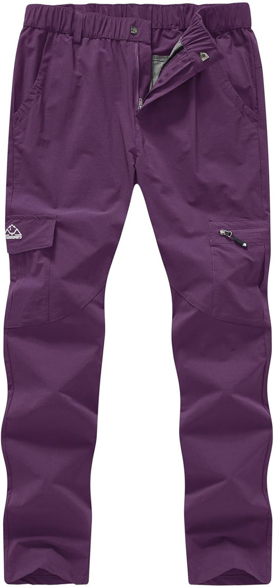 YSENTO Women's Hiking Pants Lightweight Stretch Quick Drying UPF 50 Camping Travel Work Cargo Pants 6 Pockets