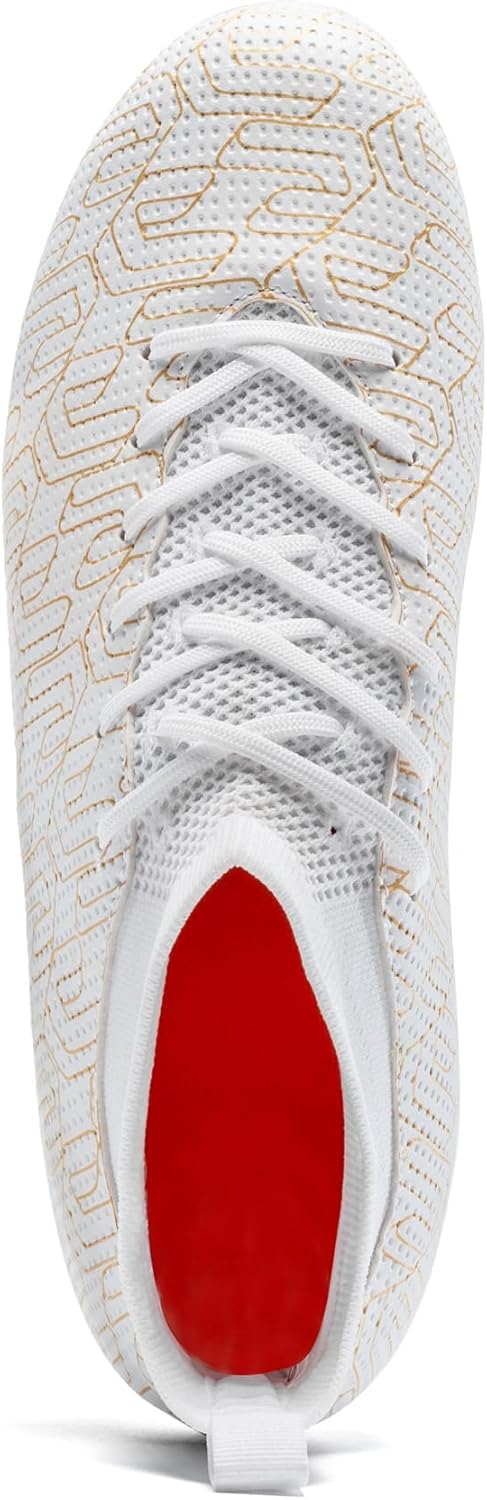 Kids Soccer Cleats Boys Youth Firm Groud Cleats for Girls High Top Trainning Football Shoes AG/FG