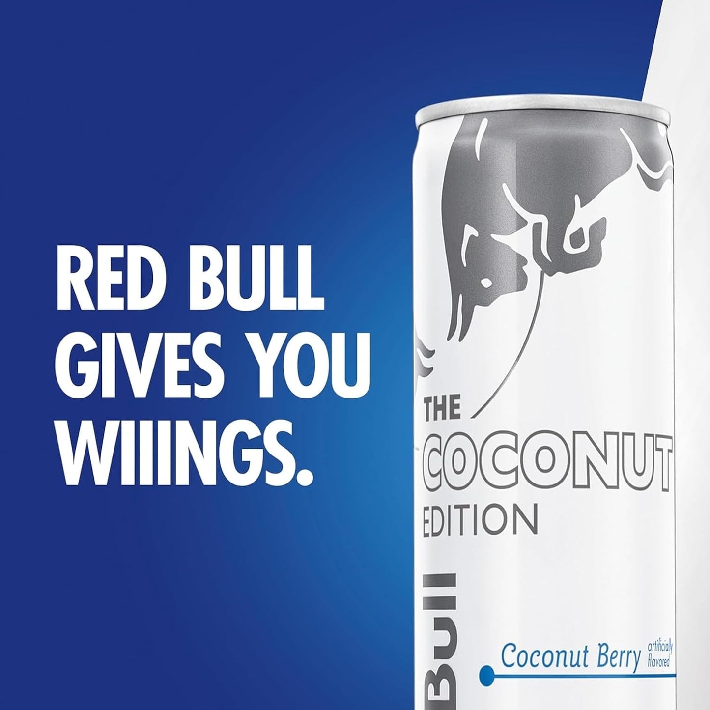 Red Bull Coconut Edition Energy Drink, Coconut Berry, with 80mg Caffeine plus Taurine & B Vitamins, 8.4 Fl Oz, Pack of 4 Cans
