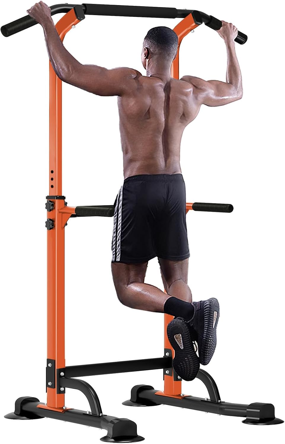 SogesHome Power Tower Pull Up Bar and Dip Station Adjustable Height Dip Stand Multi-Functional Strength Training Fitness Workout Station