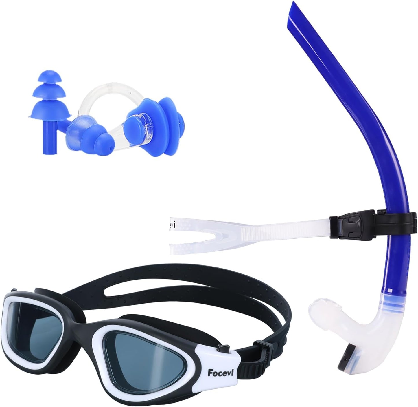 Swim Snorkel for Lap Swimming,No loud gurgling noise No hurt forehead No slip front swimming Snorkeling Training for adult/kid/youth,swimmer snorkle center Mount snorkel tube One-Way Purge Valve