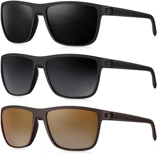 KALIYADI Polarized Sunglasses for Men, Lightweight Sun Glasses with UV Protection for Driving Fishing Golf