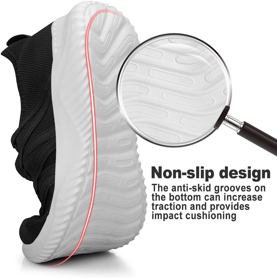 Feethit Mens Slip On Running Shoes Breathable Lightweight Comfortable Fashion Non Slip Sneakers for Men