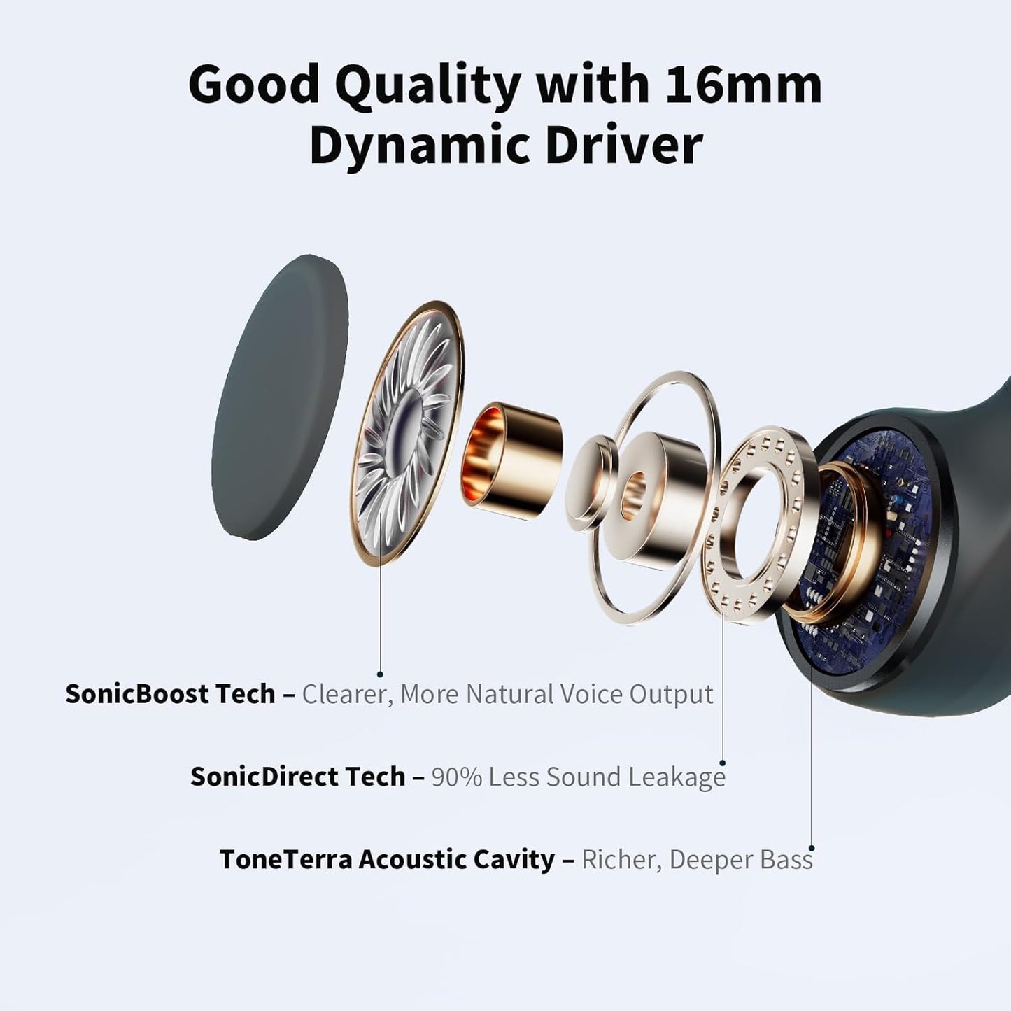 Bone Conduction Headphones, Open Ear IPX8 Waterproof Headsets Bluetooth 6.0 with Mic, Wireless Earbuds 10H Playtime Swimming Headphones for Sports, Running, Cycling