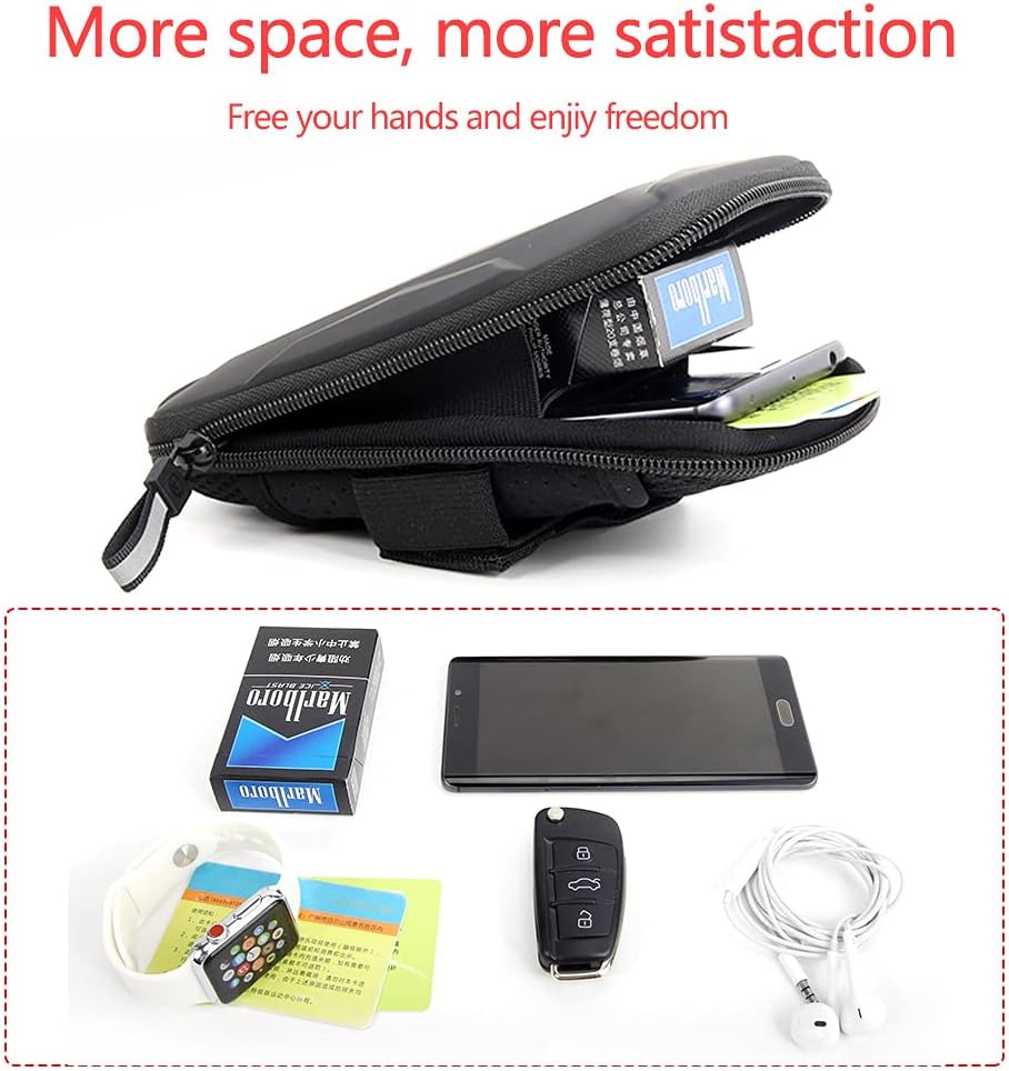 Dxyufazhe Outdoor Sports Multifunctional Armband Waterproof Running Sports Fitness Mobile Arm Bag, Compatible with iPhone 15 Pro Max 15 XS XR 8, Galaxy S25 S20 S10 Plus for Men & Women (Black)