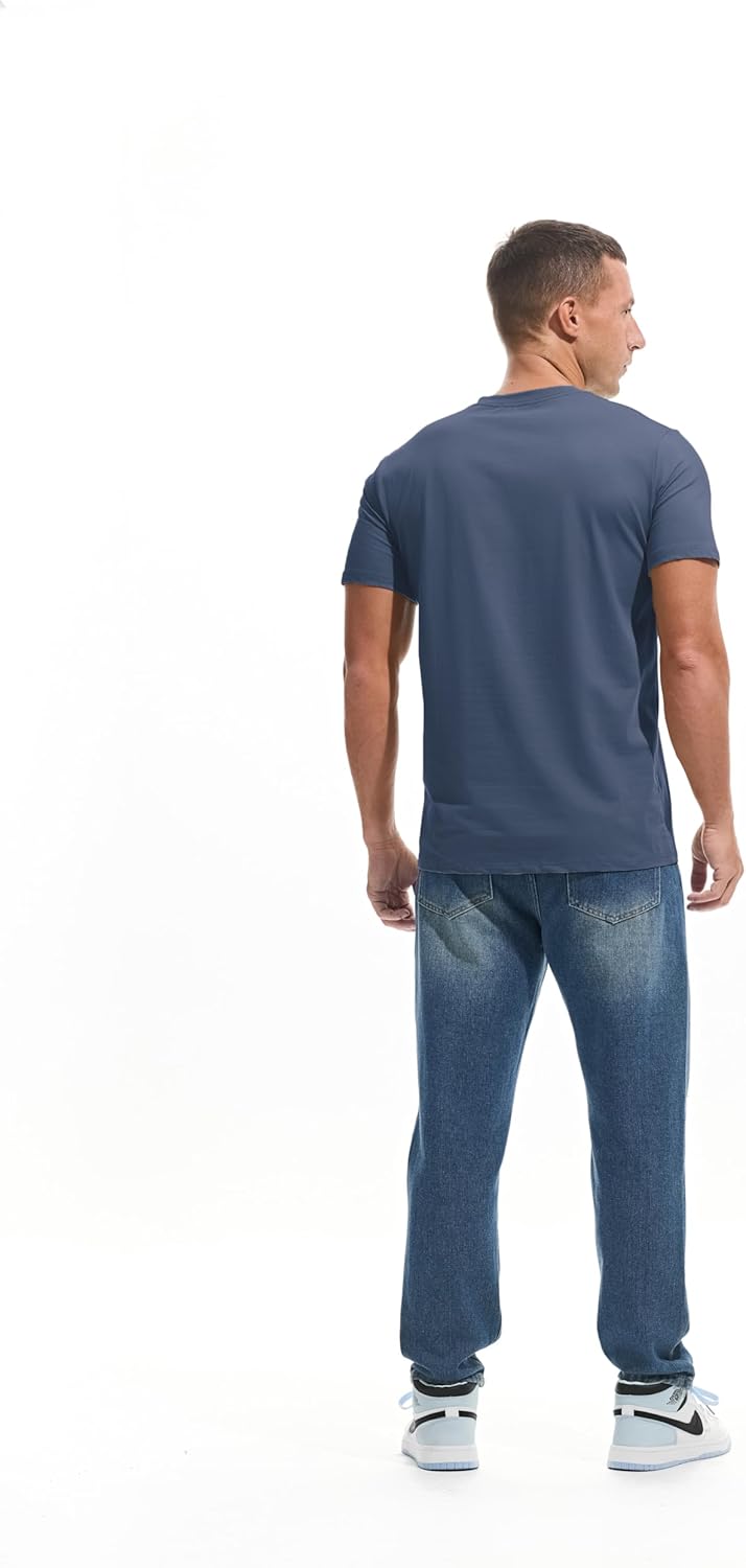 VEIISAR Premium V Neck T Shirts for Men - Modern Fitted Tees Vneck Undershirts