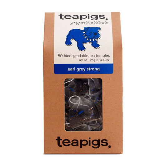 Teapigs Earl Grey Strong Tea Bags Made with Whole Leaves, bold flavor, natural ingredients (1 Pack of 50 Teabags)