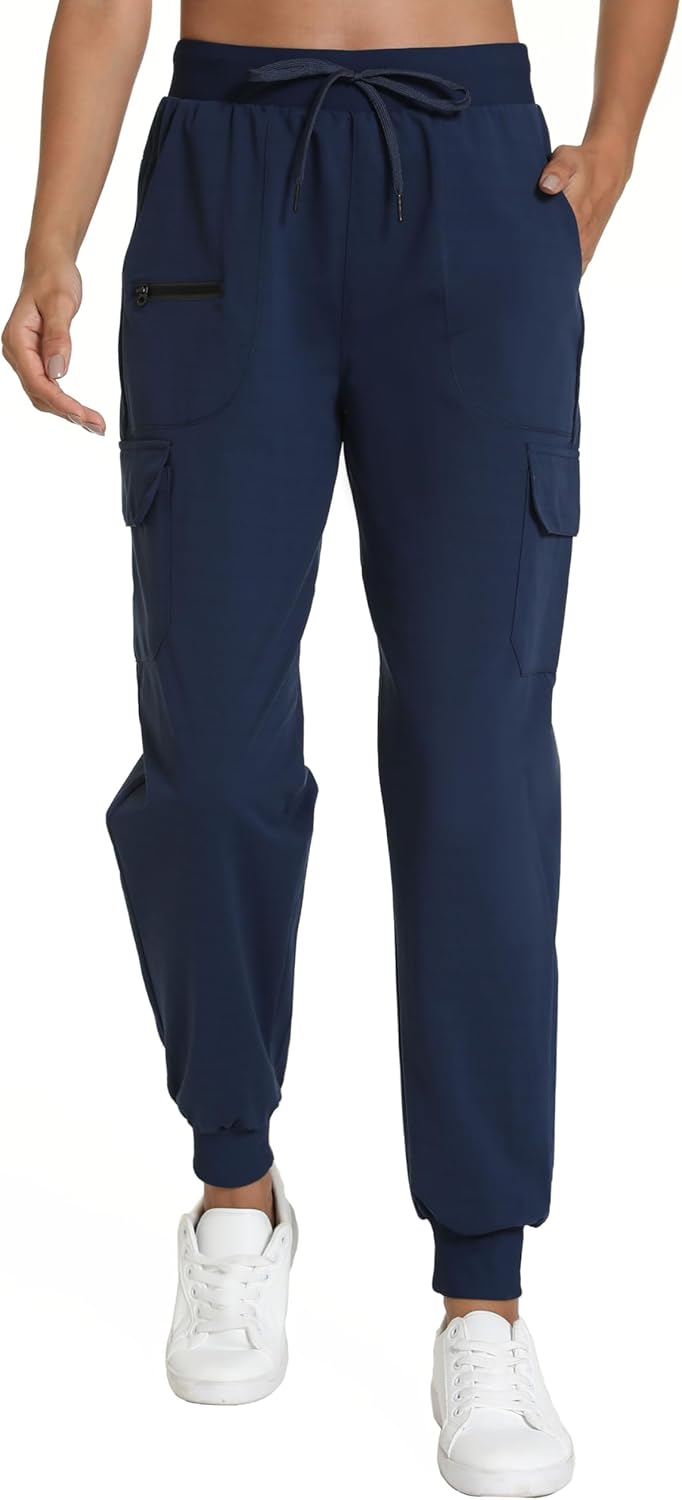 Women's Lightweight Cargo Pants with Pockets Stretchy Quick Dry Hiking Pants for Travel Casual Outdoor