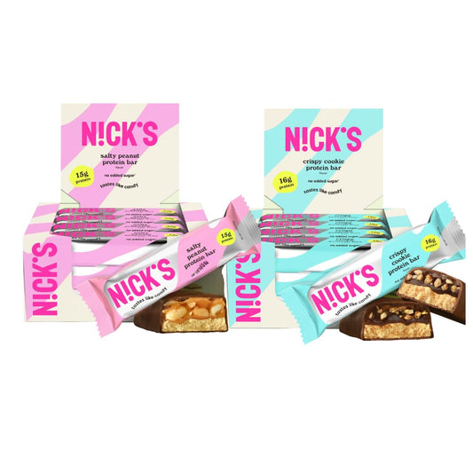 Nick’s Protein Bundle, Salty Peanut, Crispy Cookie – 24-Count Box | High Protein, Low Calories, Low Carbs, Keto Friendly, No Added Sugar