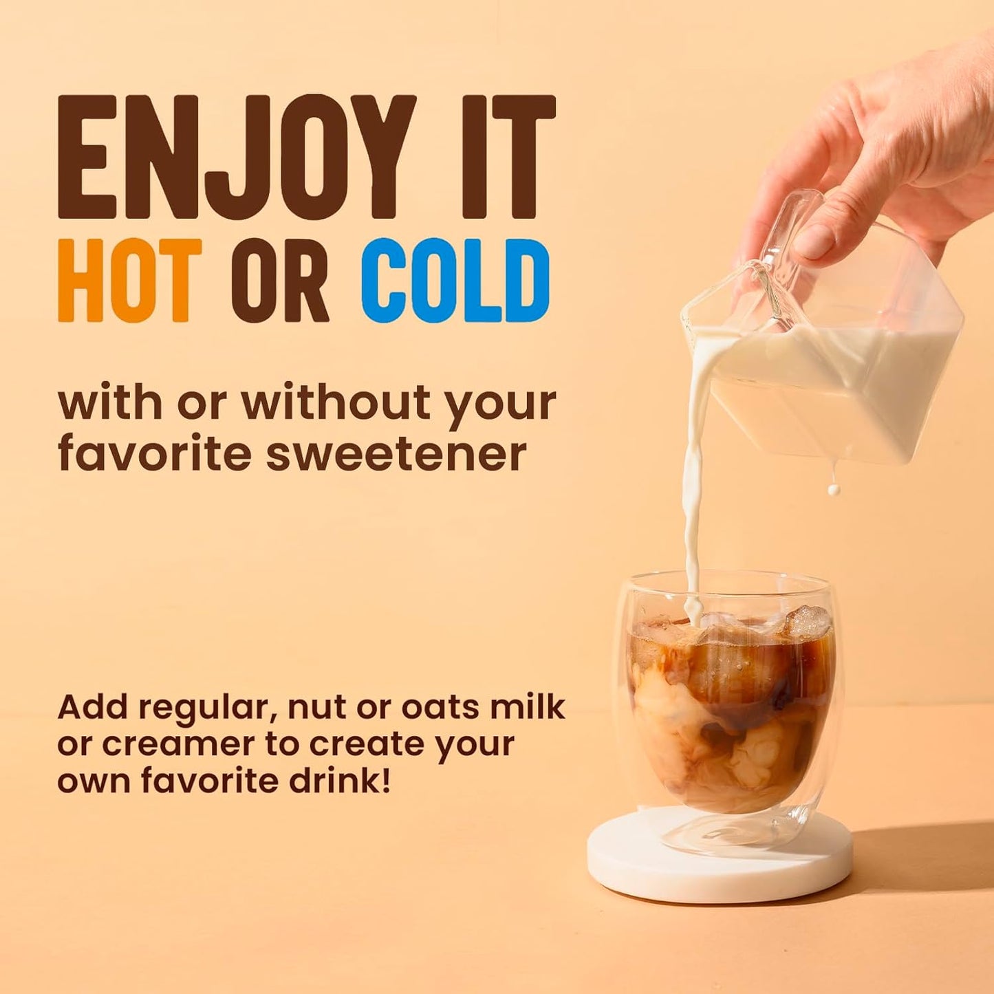 Instant Mushroom Coffee Dark Roast (60 Servings) With 10 Mushrooms (Lions Mane, Cordyceps, Turkey Tail & Other) Mixed With Gourmet 100% Arabica Instant Coffee for Focus & Gut Health Support