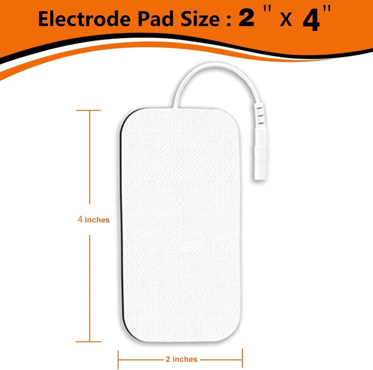 10PCS TENS Unit Replacement Pads 2x4, Reusable Electrodes for Muscle Stimulator Machine, Compatible with AUVON TENS, TENS 7000, Etekcity Tens Unit