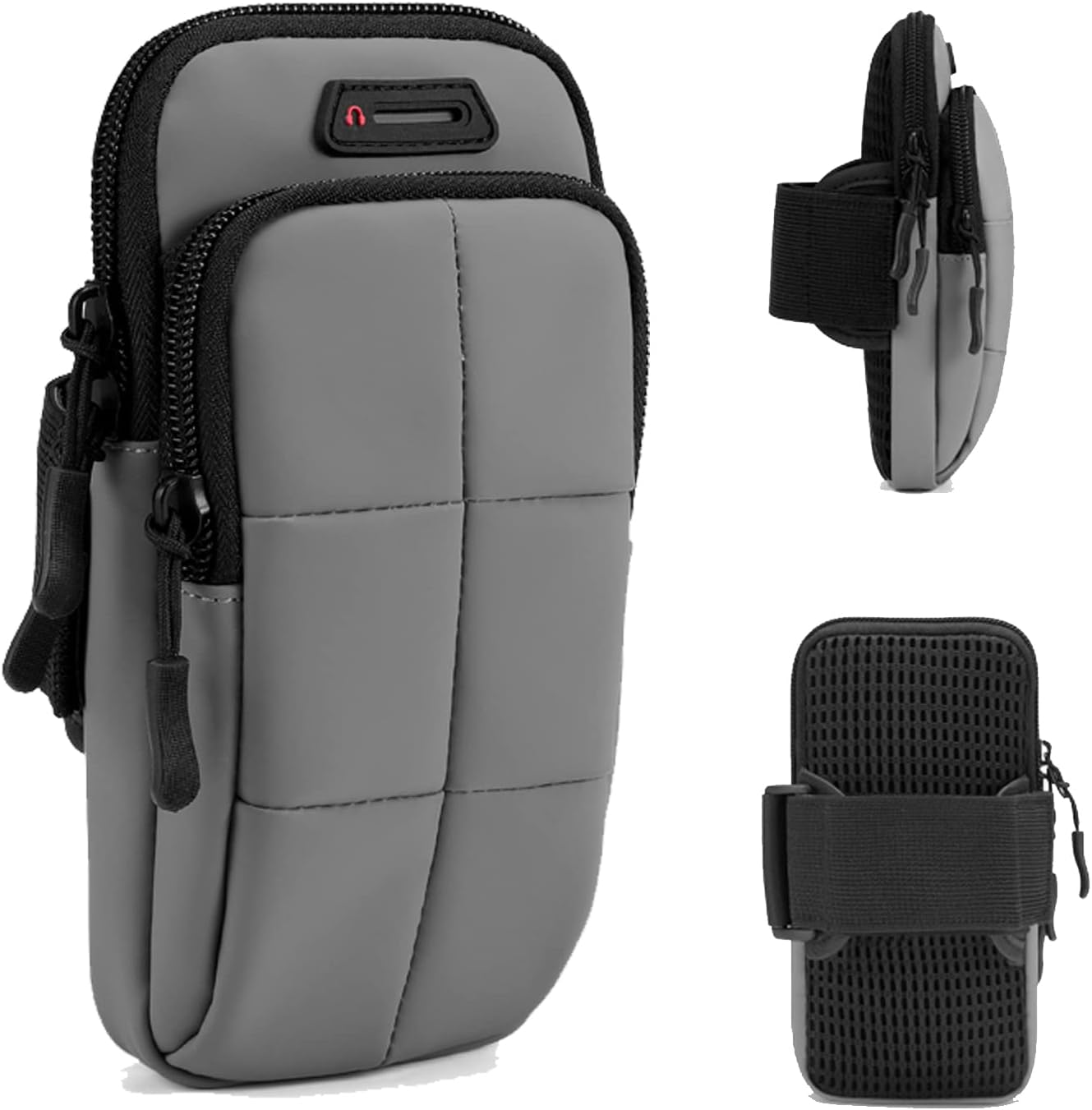 Phone Arm Bands for Running, Armband Cell Phone Holder for Exercise (Gray)