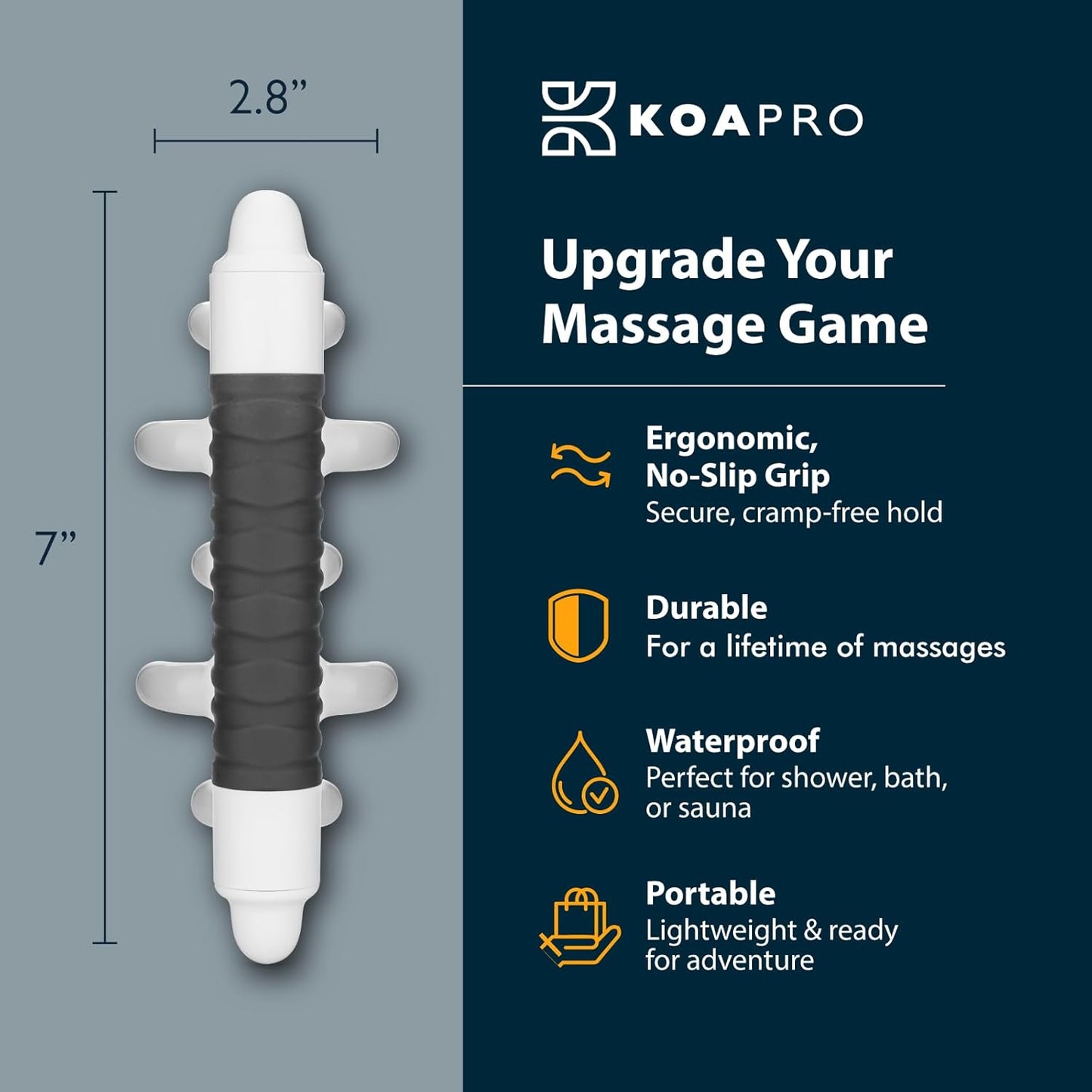 KOAPRO Facia Blaster Fascia Massage Tool for Myofascial Release - Manual Trigger Point and Deep Tissue Sore Muscle Relief, Holistic Fascia Health, Cellulite Massager Tool for Legs, Neck, Back and more