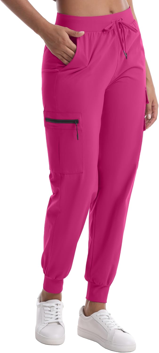 Women's Hiking Pants with Pockets Water Resistant Lightweight Quick Dry Cargo Pants for Travel Outdoor