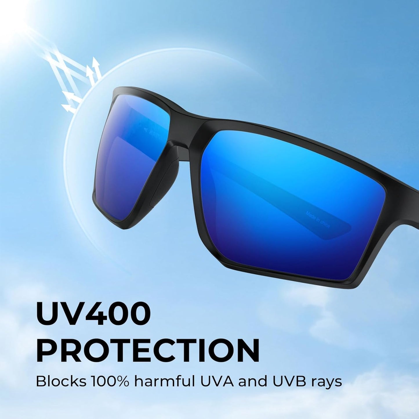 KastKing Osage Polarized Sport Sunglasses for Men and Women, Ideal for Driving Fishing Cycling Running, UV Protection