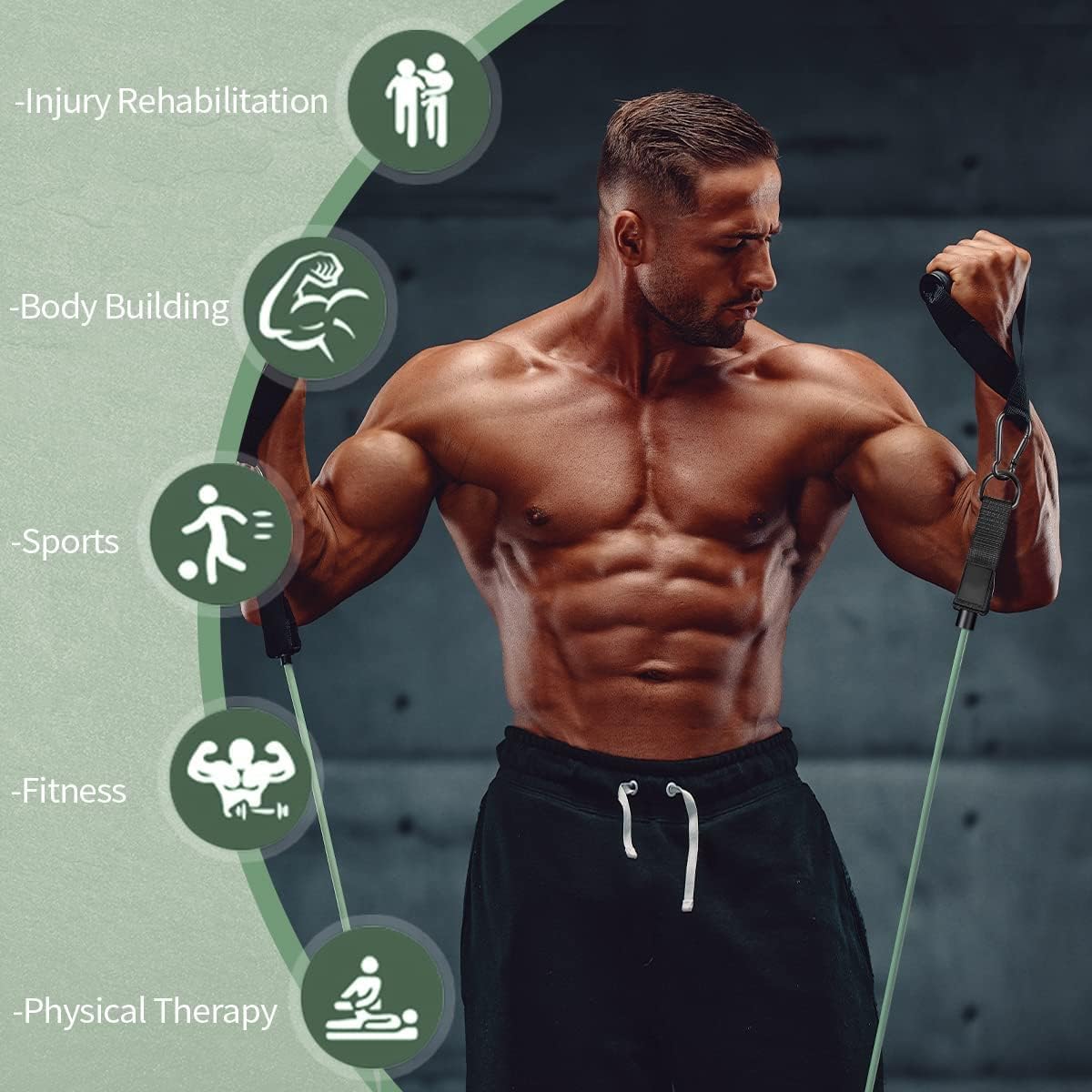 VEICK Resistance Bands, Exercise Bands, Workout Bands, Resistance Bands for Working Out with Handles for Men and Women, Exercising Bands for Fitness Weights Work Out at Home