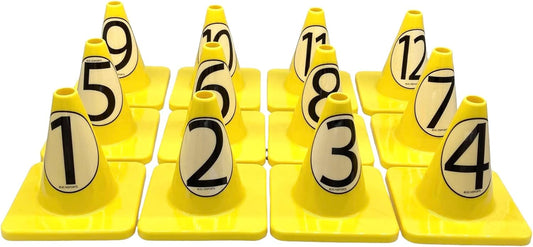 LVL10 Pro Training Cones - 6" Soccer Training Cones for Sports - for Basketball, Football, Basketball and Agility Drills - Soccer Field Markers That Won't Crack, Slide or Fly