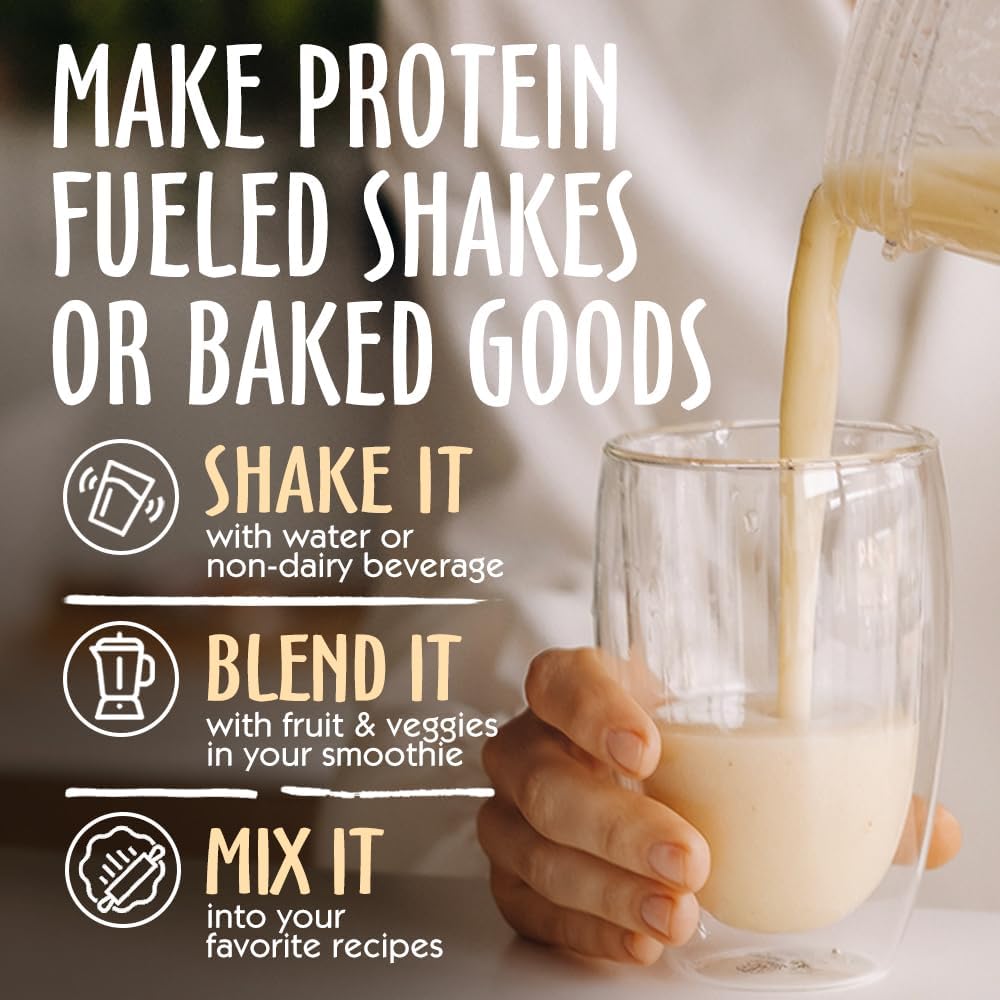 Pea Protein Powder, Vanilla Vegan Flavor, 100% Plant Based, No Artificial Sweeteners, Non-GMO, Gluten Free & Soy Free, 2 LB