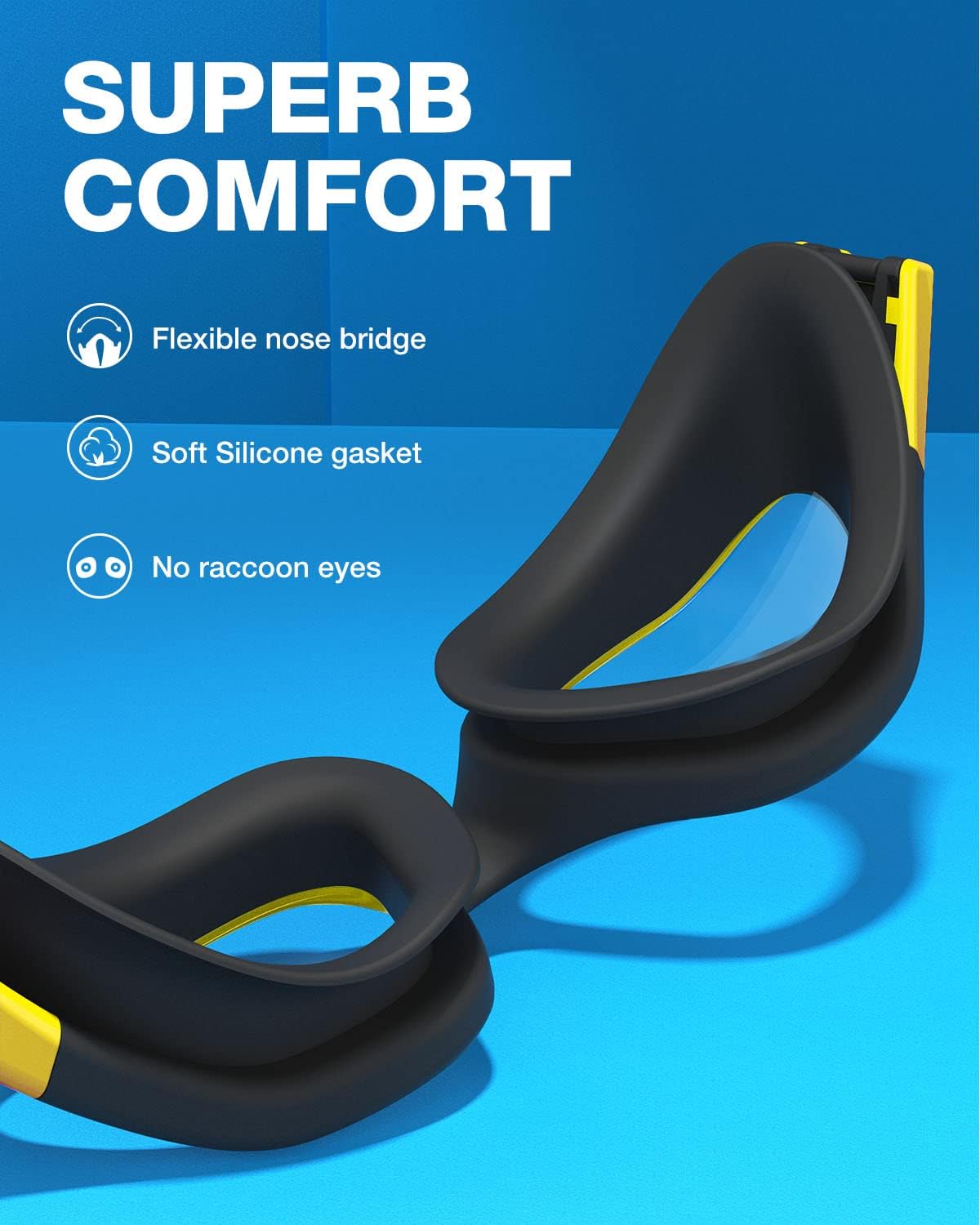 ZIONOR G1 Polarized Swimming Goggles for Unisex Adult Women Anti Fog 100% Anti UV Diving Goggles