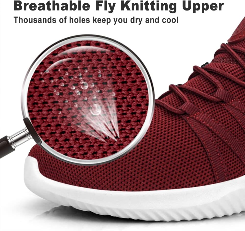 Feethit Mens Slip On Running Shoes Breathable Lightweight Comfortable Fashion Non Slip Sneakers for Men