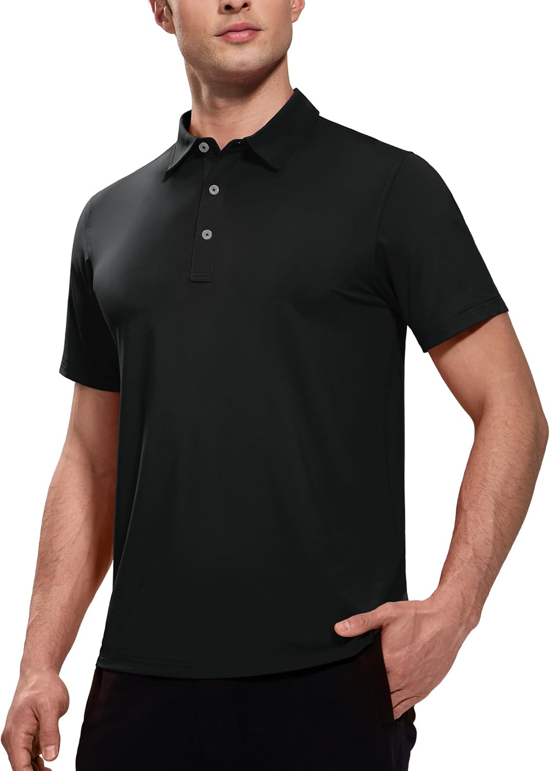 MIER Polo Shirts for Men Short Sleeve Dry Fit Performance Golf Tennis Active Collared Shirts, UPF 50+ Sun Protection