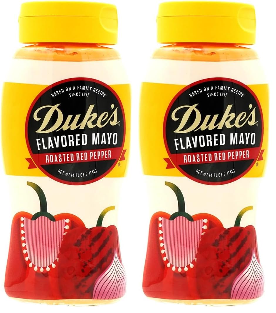 Duke's Fire Roasted Red Pepper Flavored Mayonnaise (Pack of 2)