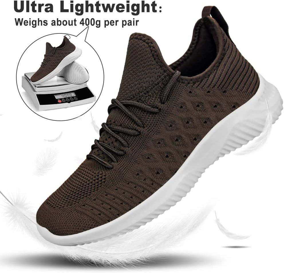 Feethit Mens Slip On Walking Shoes Lightweight Breathable Non Slip Running Shoes Comfortable Fashion Sneakers for Men