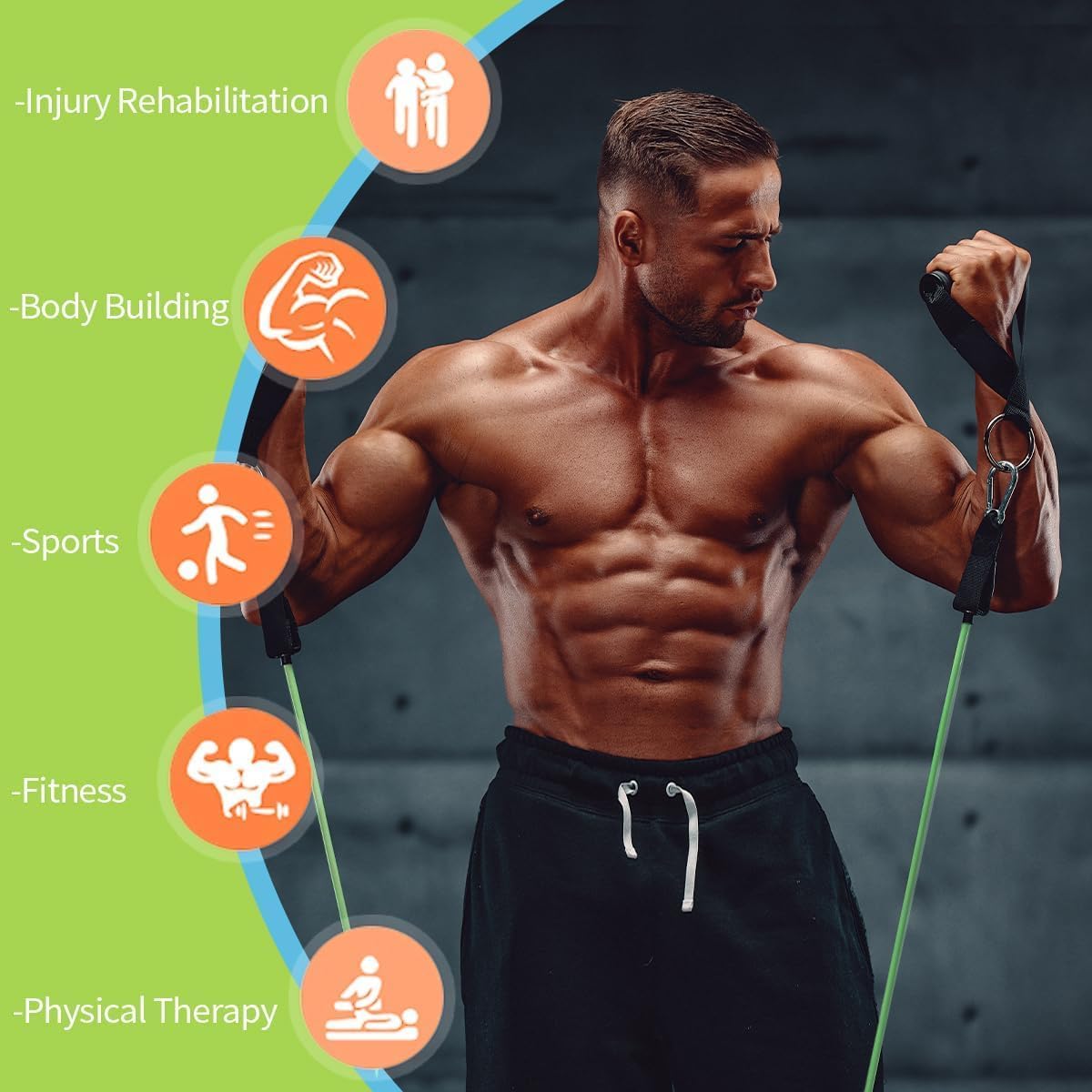 VEICK Resistance Bands, Exercise Bands, Workout Bands, Resistance Bands for Working Out with Handles for Men and Women, Exercising Bands for Fitness Weights Work Out at Home