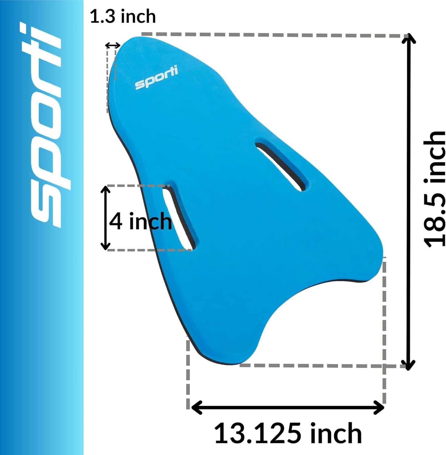 Sporti Adult Kickboard for Swim Training - Swimming Kickboard for Men Women, Water Board for Adult, Swimming Training Aid