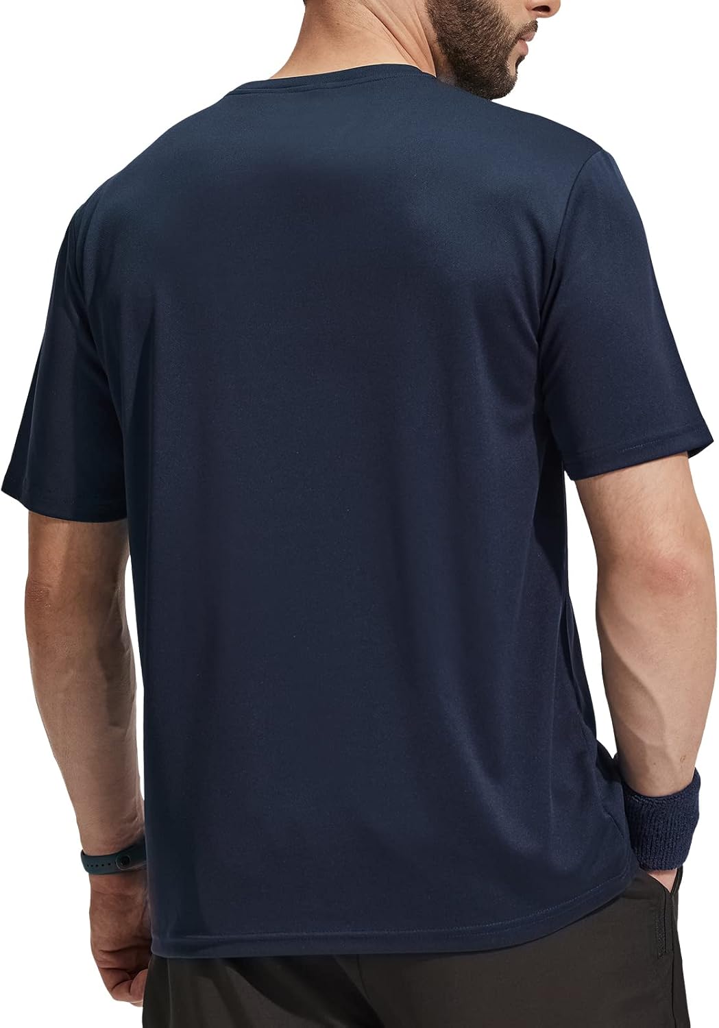 MIER Men's Quick Dry Workout Shirts Moisture Wicking Running Athletic Performance T-Shirts Recycled Polyester Top Tee