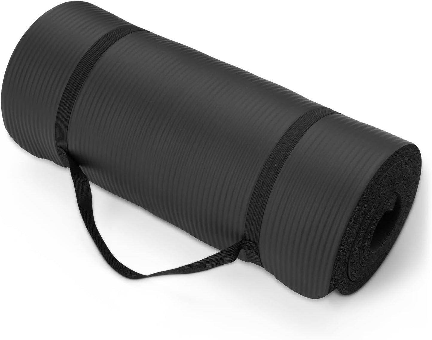 Amazon Basics 1 Inch Extra Thick Workout Exercise Yoga Mat with Carrying Strap