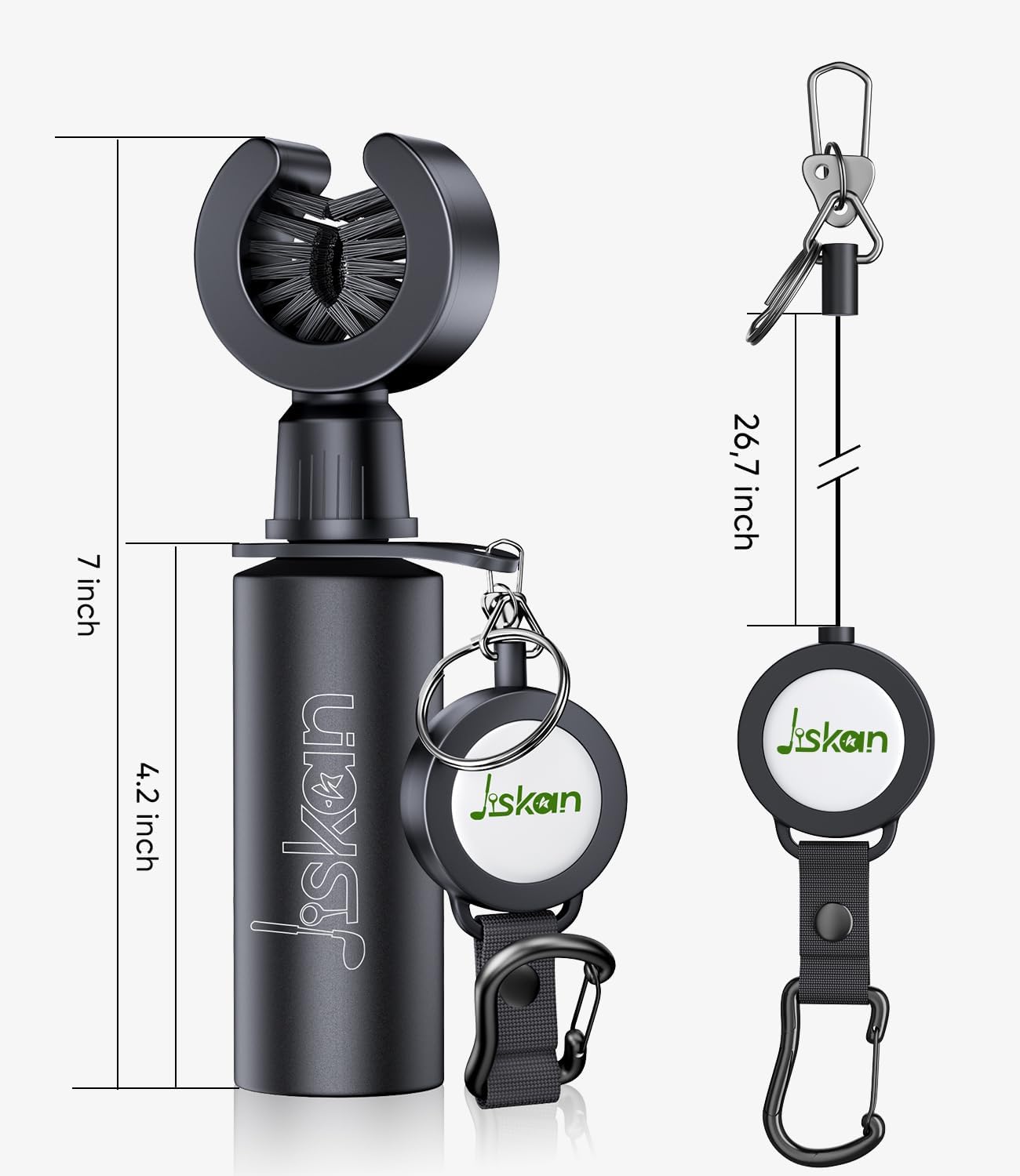 Pro Golf Grip Cleaner Brush with Retainer Clip and Squeeze Water Bottle Holds 4 Ounces of Water, Essentials Golf Accessories for Men, Best Golf Gifts for Men