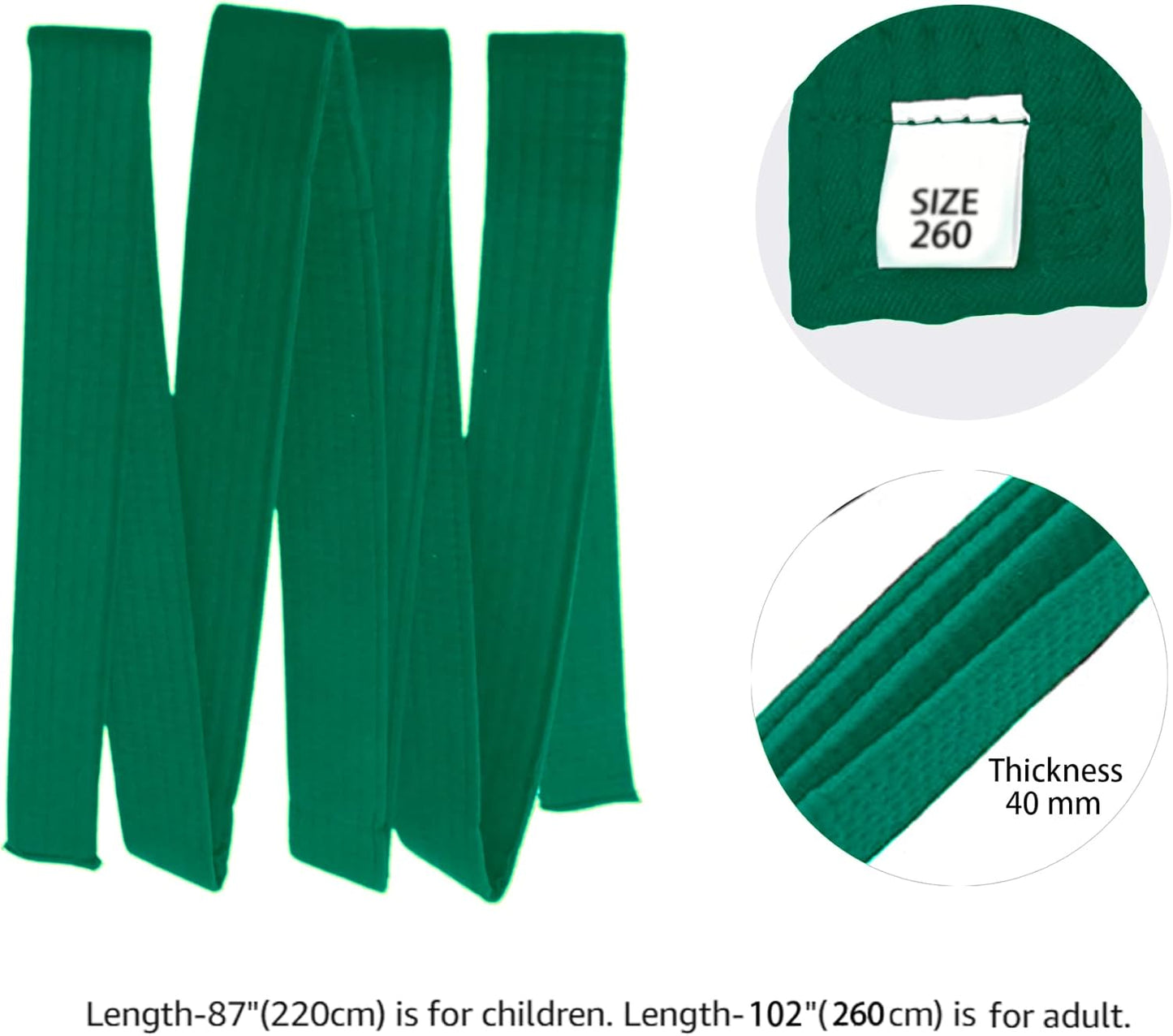 8.6ft Long Soft Belt for Martial Arts Karate Taekwondo Judo