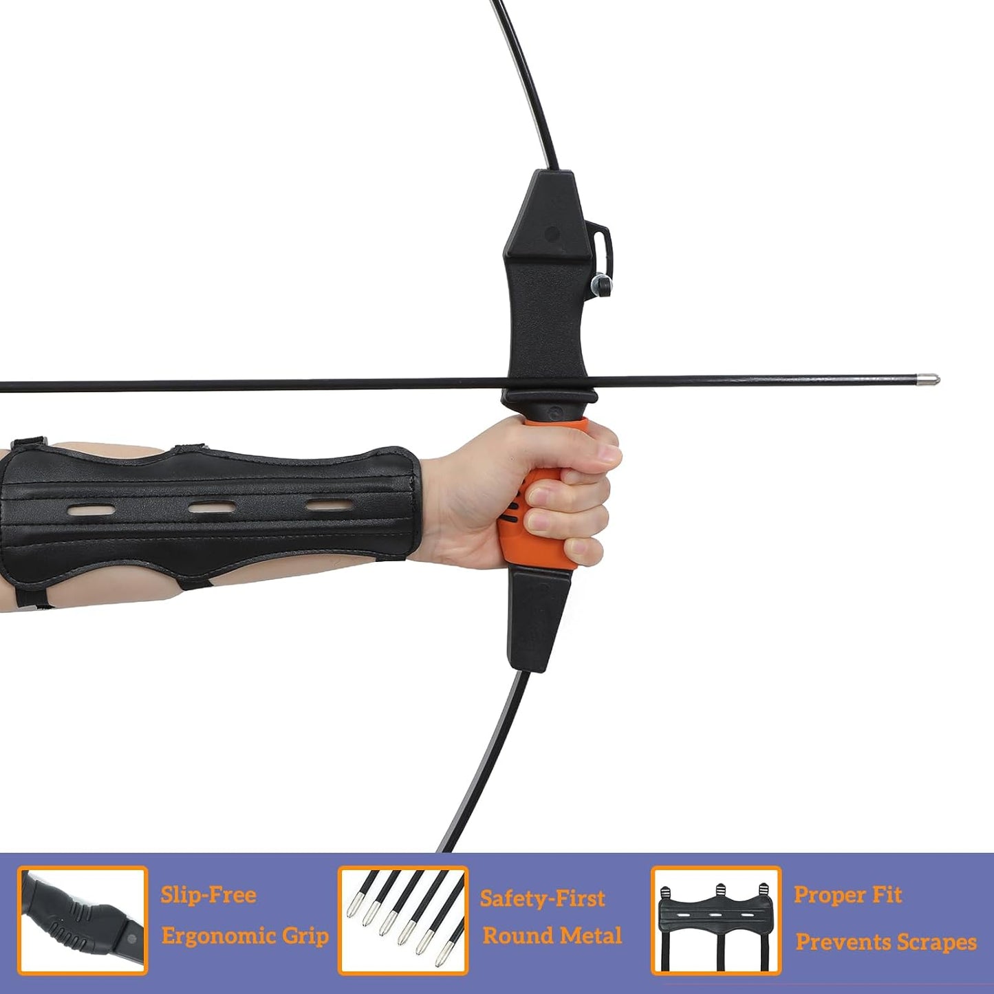 40" Youth Bow and Arrow Set for Kids 8-12 & Teens - Ambidextrous Recurve Archery Gear with Safety Arrows - Toys for Ages 8-13, Backyard Games Gift for Beginner Archers