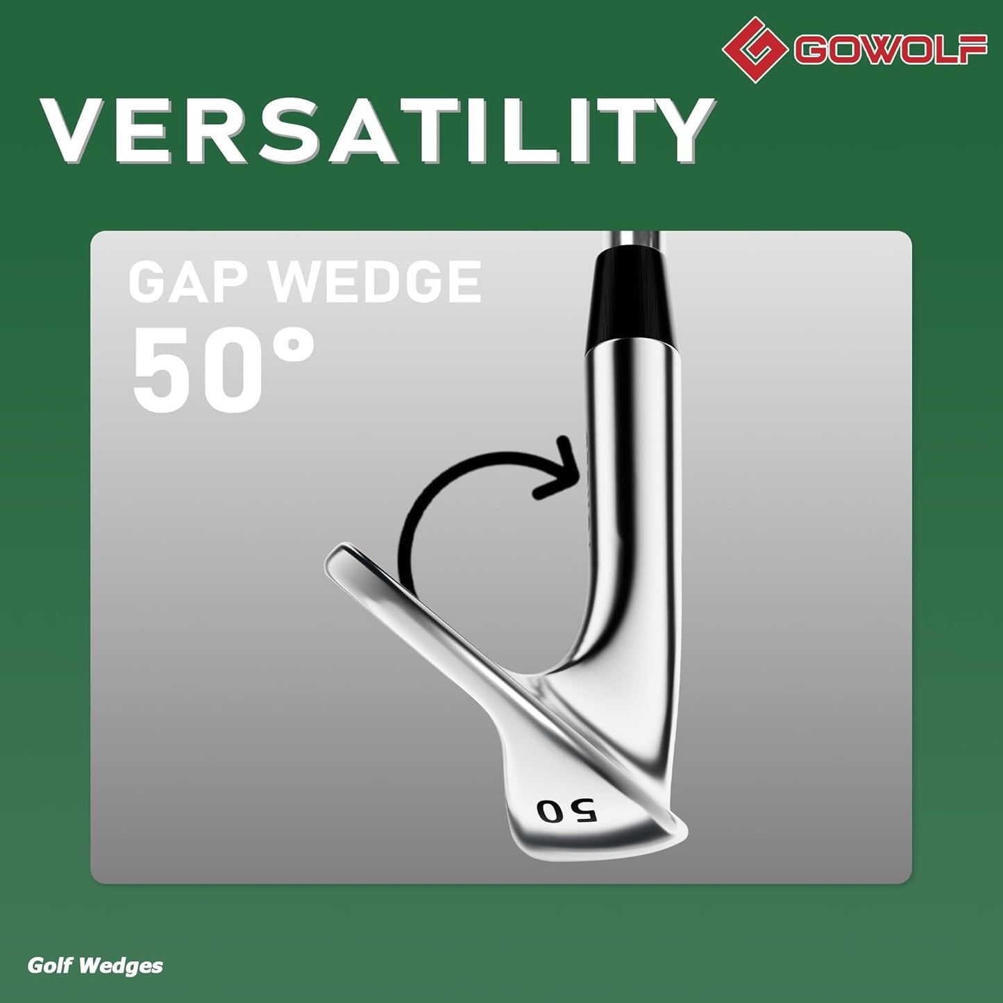 Gowolf Forged Golf Wedges 50/52/54/56/58/60/69 Degree Single or Sets for Men, Right Hand Premium Full Face Gap Wedge Sand Wedge Lob Wedge Golf Club, Great Golf Gifts - CNC Milled Face for More Spin