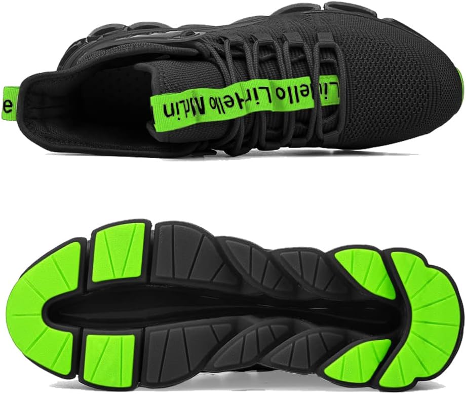 Hello MrLin Men's Running Shoes Non Slip Athletic Tennis Walking Blade Type Sneakers Hip Hop