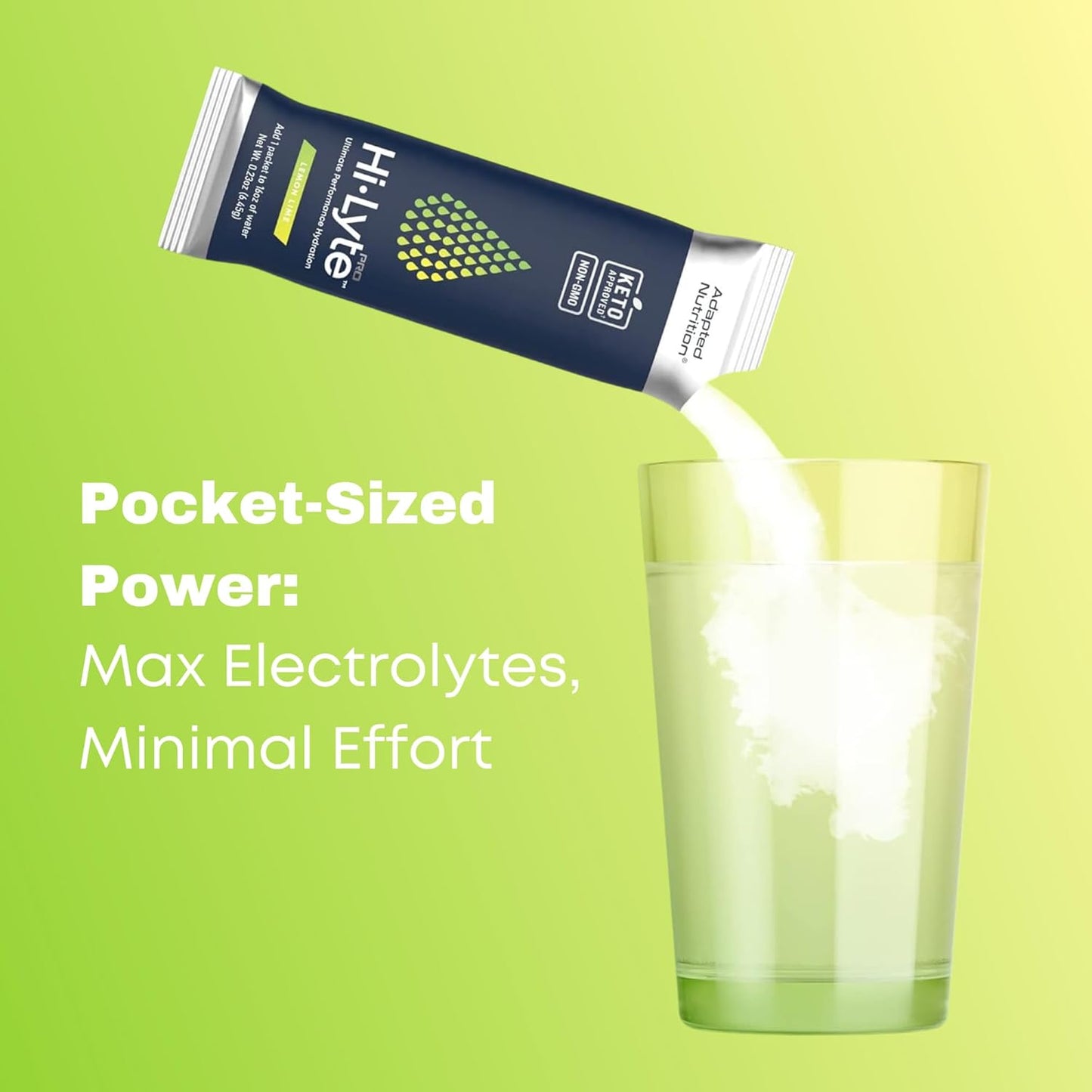 Hi-Lyte Pro Hydration Packets - 16 Individual Drink Packets | Lemon Lime | Flavored Electrolyte Powder | Sugar-Free, Zero Carb, Zero Calorie