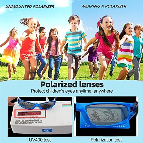 DYLB 3 Pack Flexible Kids Polarized Sunglasses For Boys Girls With Strap, Sport Sunglasses for Children Age 3-10.