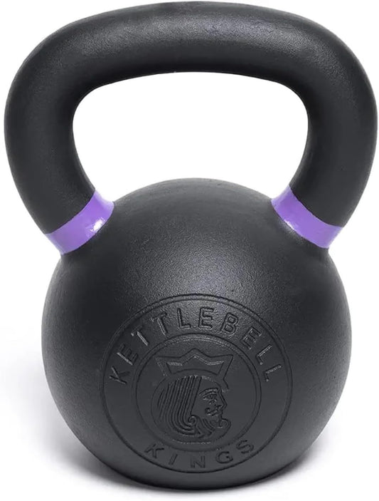 Kettlebell Kings Powder Coated Kettlebell Weights - 9-97 lb Strength Training Kettlebells for Men and Women - Hand Weights Workout Gym Equipment - Weights Set for Home Gym- New