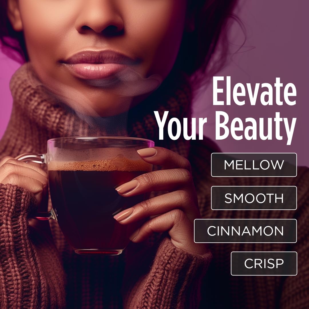 VitaCup Beauty Collagen Coffee Pods for Hair, Skin & Nails, with Biotin & Folate, Medium Dark Roast, Keto Friendly, Recyclable Single Serve Pod Compatible with Keurig K-Cup Brewers,64 Ct