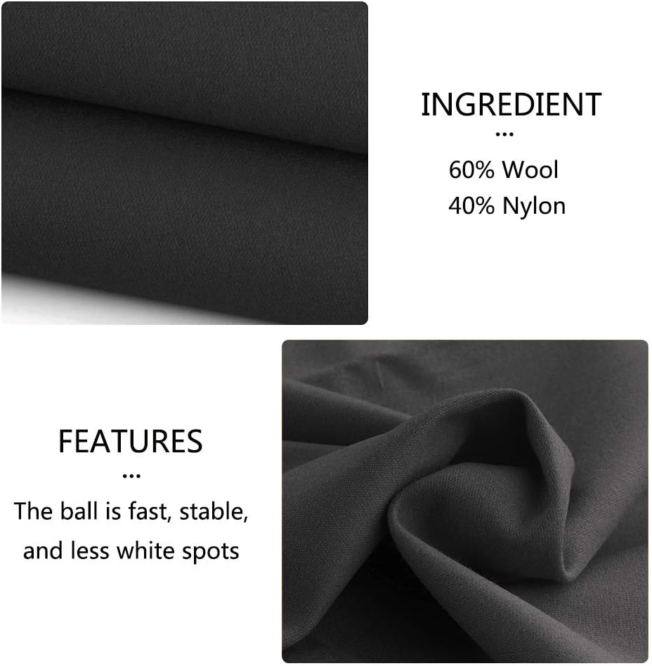 Boshen Worsted Blend Billiard Cloth Pool Table Felt Fast Speed for 7' 8' 9' Pool Table Pre Cut Bed & Rails
