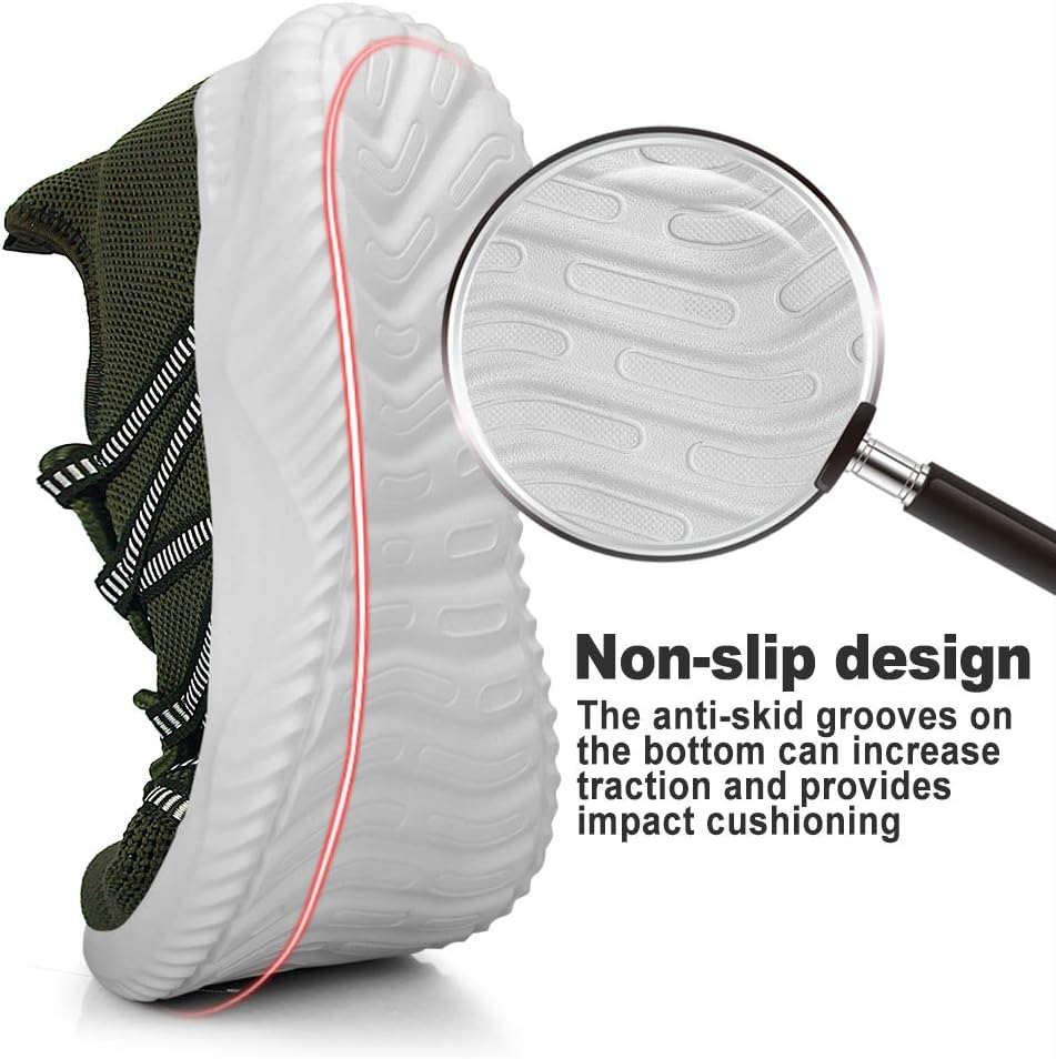 Feethit Mens Slip On Running Shoes Breathable Lightweight Comfortable Fashion Non Slip Sneakers for Men