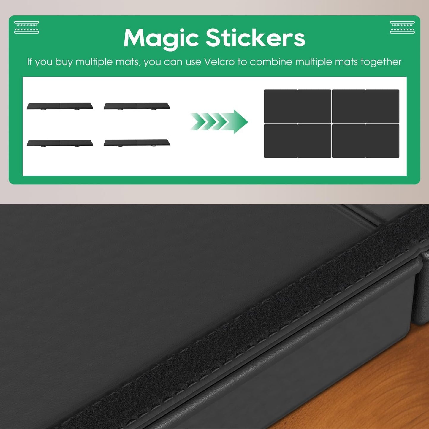 Gymnastics Tumbling Mats Portable Gymnastics Mat Foldable Tumbling Mat 2'x6'/4'x8' PU Leather Exercise Mat Yoga Mat with Carrying Handles for home Workout outdoor Yoga Gymnastics