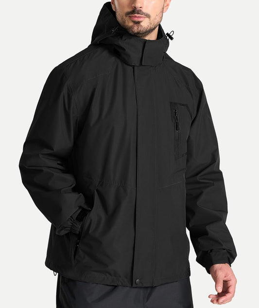 SWISSWELL Mens Rain Jackets Waterproof with Hood Men Windbreaker Jackets Lightweight Rain Coats for Golf Fishing Hiking