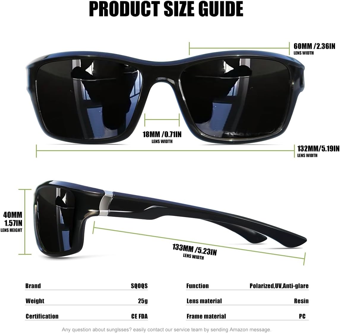 Polarized Sunglasses for Men Women Sports Goggles Lightweight Frame Cycling Running Fishing Driving UV400 Protection