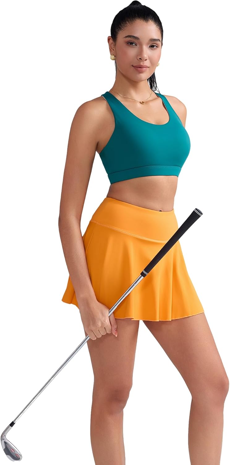 RUNNING GIRL Sports Bra for Women, Criss-Cross Back Padded Strappy Sports Bras Medium Support Yoga Bra with Removable Cups